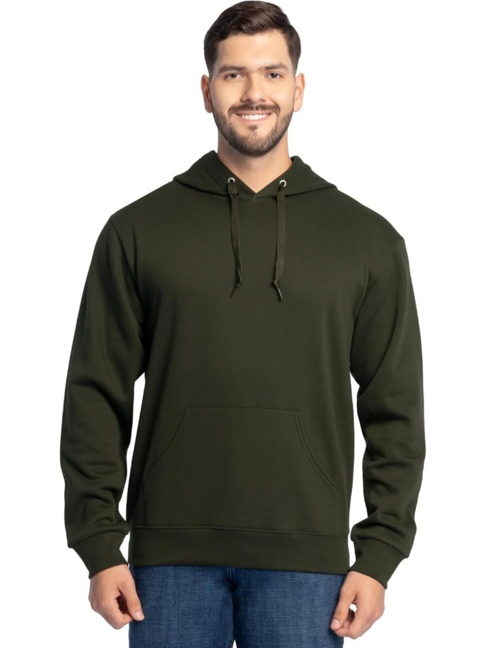 Men's Duffle Green Ever Soft Moisture Wicking Fleece Pullover Hooded Sweatshirts